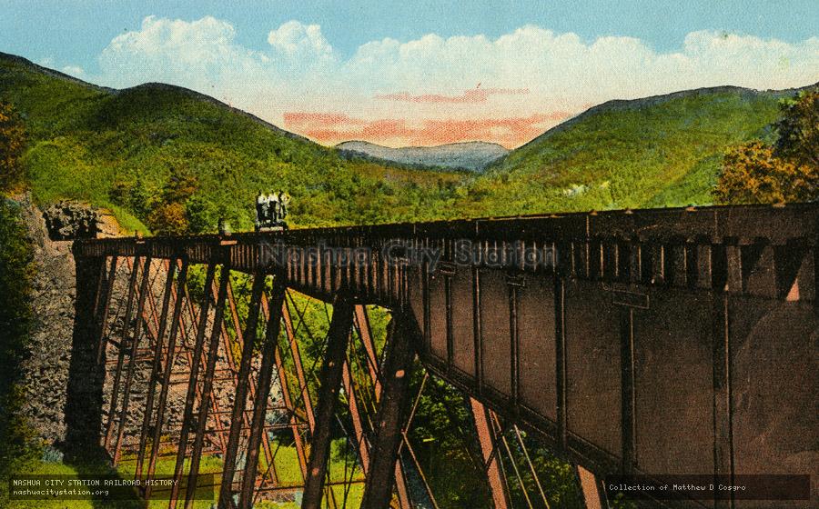 Postcard: Frankenstein Trestle, Crawford Notch, White Mountains, New Hampshire